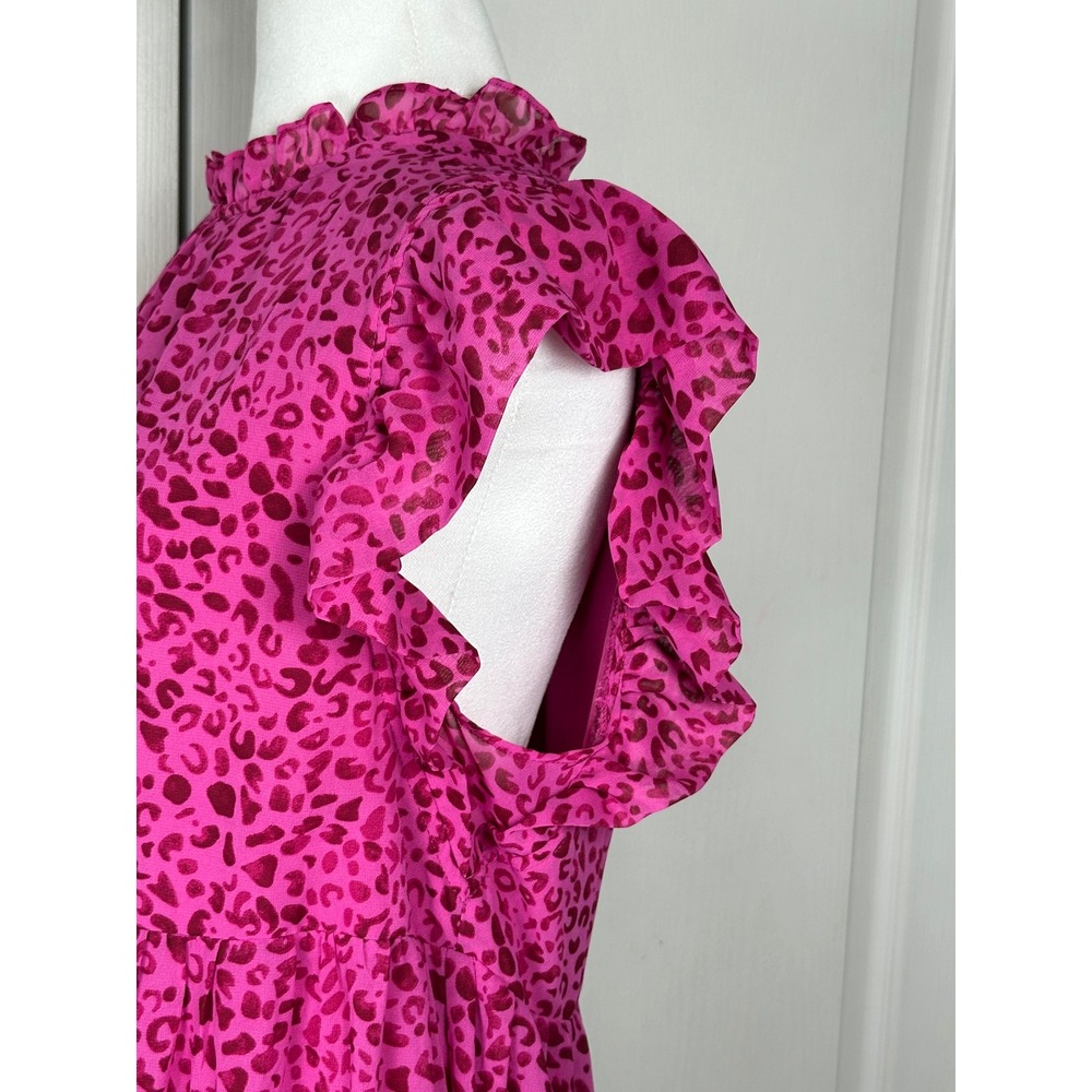 entro Hot Pink Leopard Print Maxi Dress - Picture 7 of 12